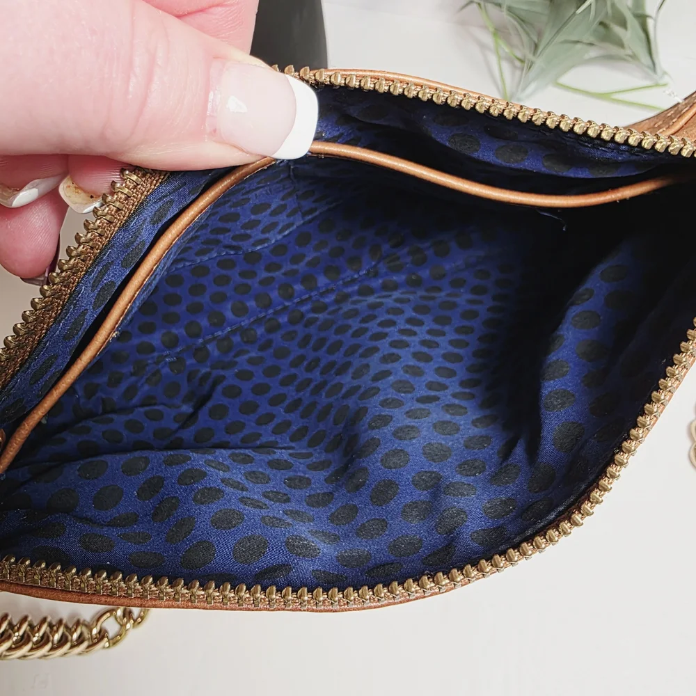 Rebecca Minkoff Leather Mini M.A.C. Crossbody Bag – Cognac Brown - Picture 8 of 14